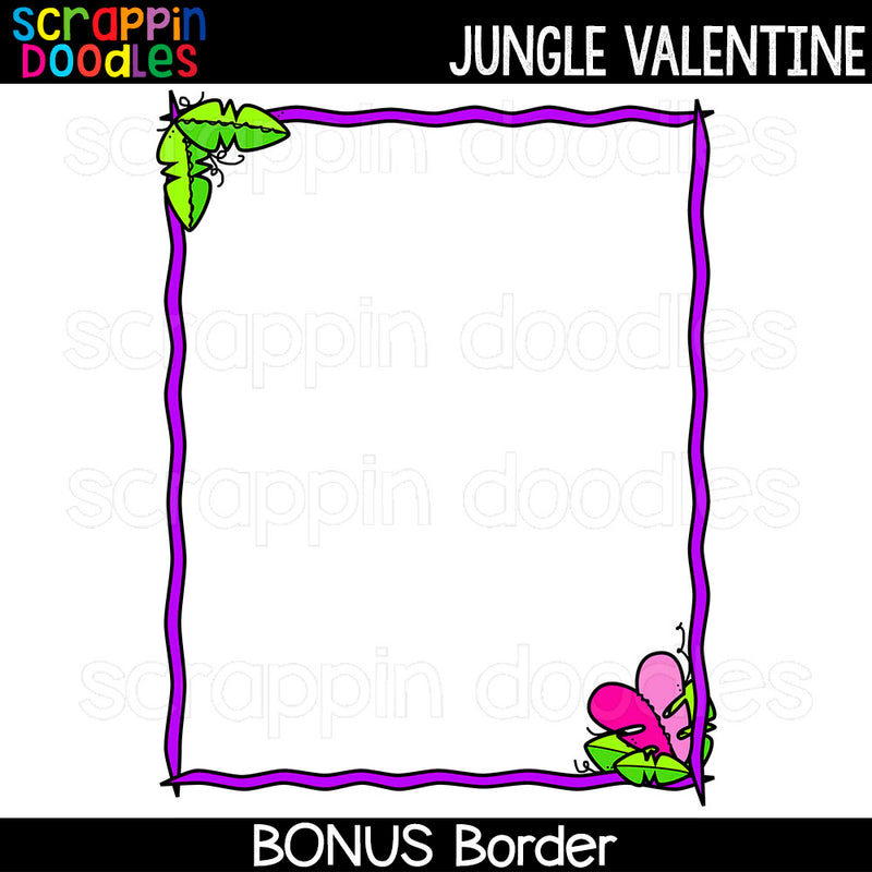 Jungle Valentine Clip Art