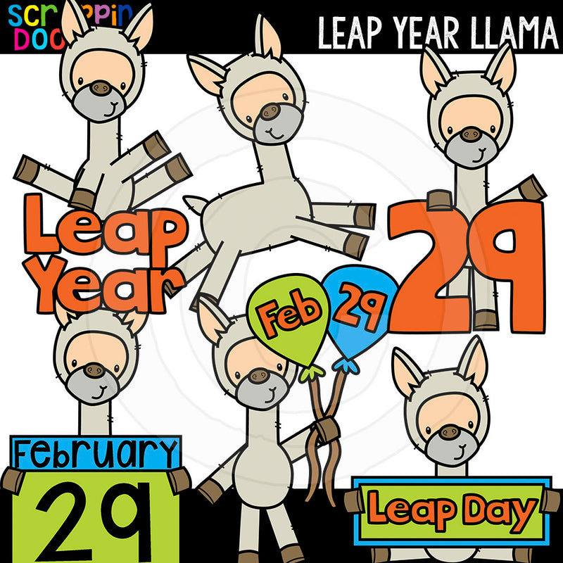 Leap Year Llama Clip Art Commercial Use