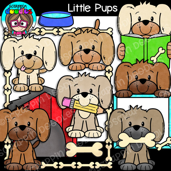 Little Pups Clip Art