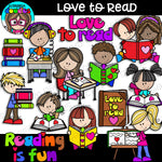 Love to Read Clip Art