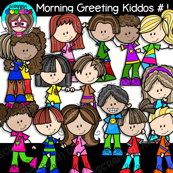 Morning Greeting Kids Clip Art