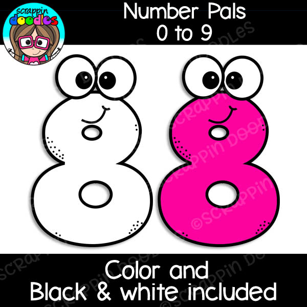 Number Pals Clip Art People with eyes