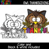 Owl Thanksgiving Clip Art