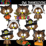 Owl Thanksgiving Clip Art