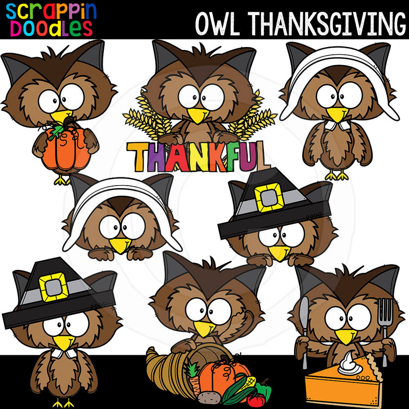 Owl Thanksgiving Clip Art