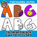 Patchwork Upper Case Alphabet Clipart