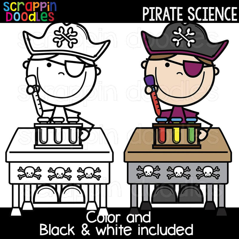 Pirate Science Clip Art School Kids Commericial Use