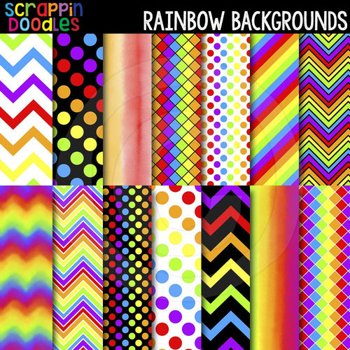 Rainbow 12" x 12" Backgrounds