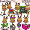 School Giraffes Clip Art Bundle