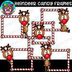Reindeer Candy Frames Clipart