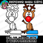 Reindeer Math Signs Clipart
