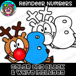Reindeer Numbers Clipart
