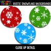 Rustic Snowflake 12" x 12" Backgrounds