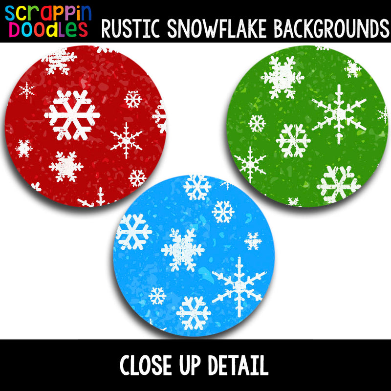 Rustic Snowflake 12" x 12" Backgrounds
