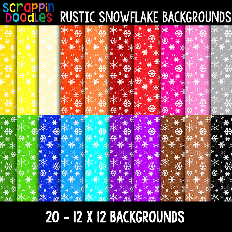 Rustic Snowflake 12" x 12" Backgrounds