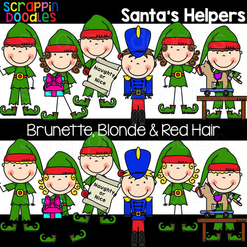 Santa's Helpers Clip Art Elf Workshop 
