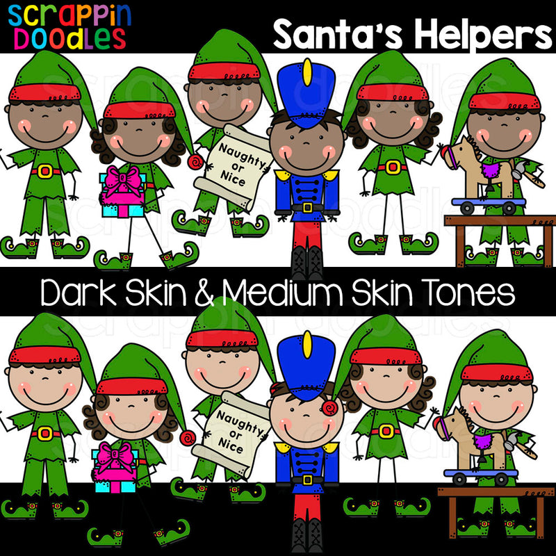 Santa's Helpers Clip Art Elf Workshop 