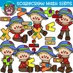 Scarecrow Math Signs Clipart