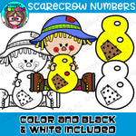 Scarecrow Numbers Clipart