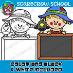 Scarecrow School Days Clipart
