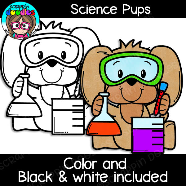 Science Pups Clipart