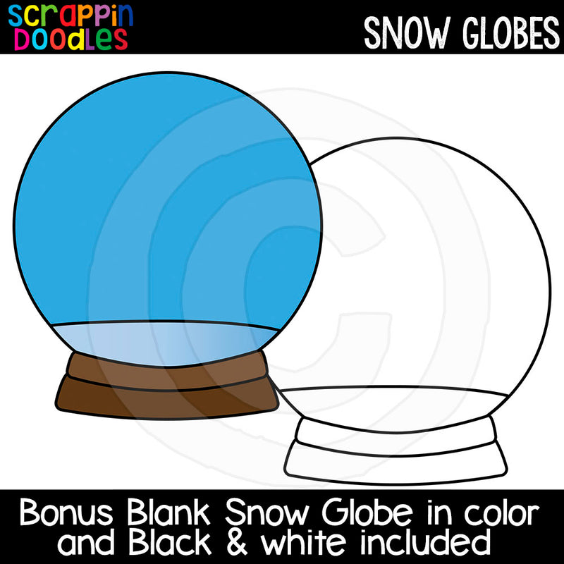 Snow Globes Clip Art Commercial Use Christmas