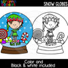 Snow Globes Clip Art Commercial Use Christmas