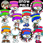 Snow Pals - Cute Snowman Clip Art