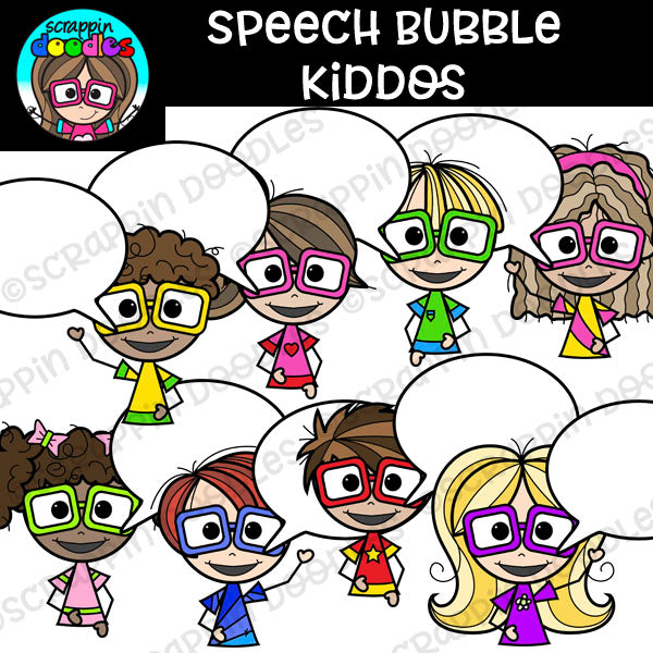 Speech Bubble Kiddos Clipart