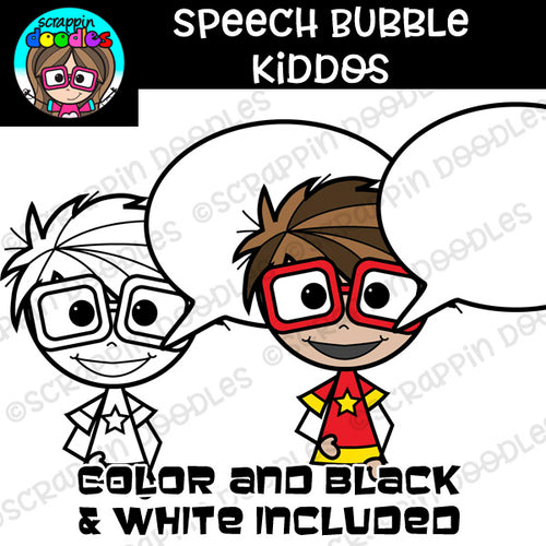Speech Bubble Kiddos Clipart