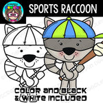 Sports Raccoon Clip Art