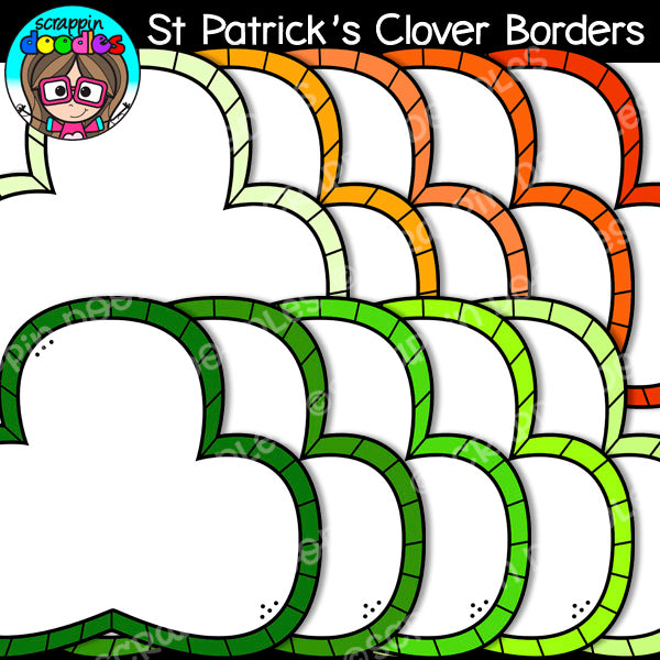 St Patrick's Day Clover Borders