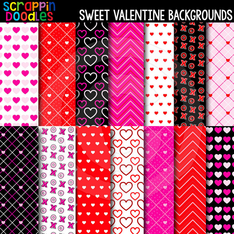 Sweet Valentine 12" x 12" Backgrounds