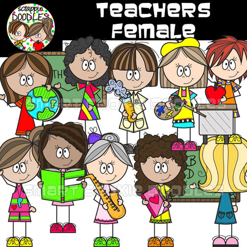 Female School Teachers Clip Art