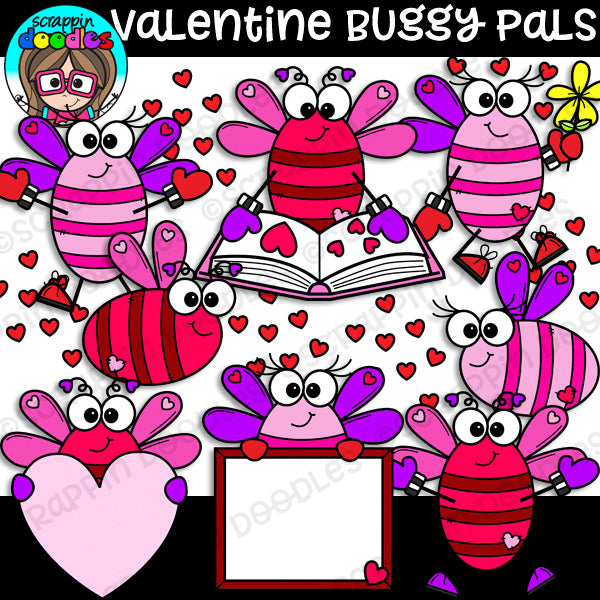 Valentine Buggy Pals Clip Art