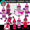 Valentine Crayon Pals Clip Art