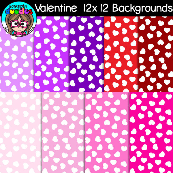 Valentine Heart 12x12 Backgrounds