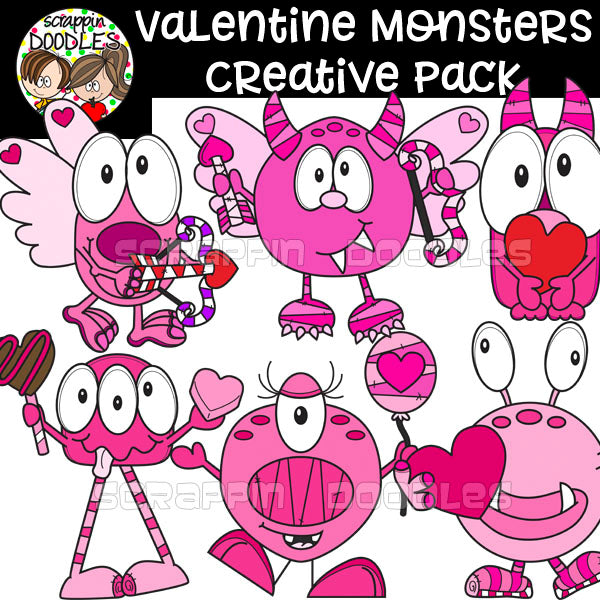 Valentine Monsters Creative Pack