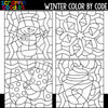 Winter Color By Code Templates