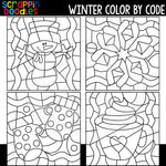 Winter Color By Code Templates