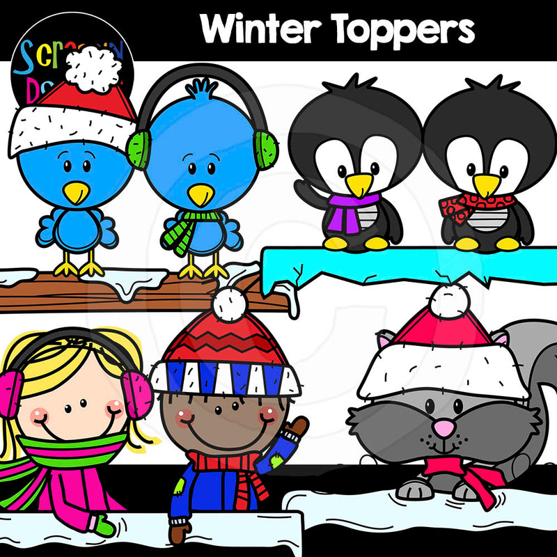 Winter Toppers Clip Art