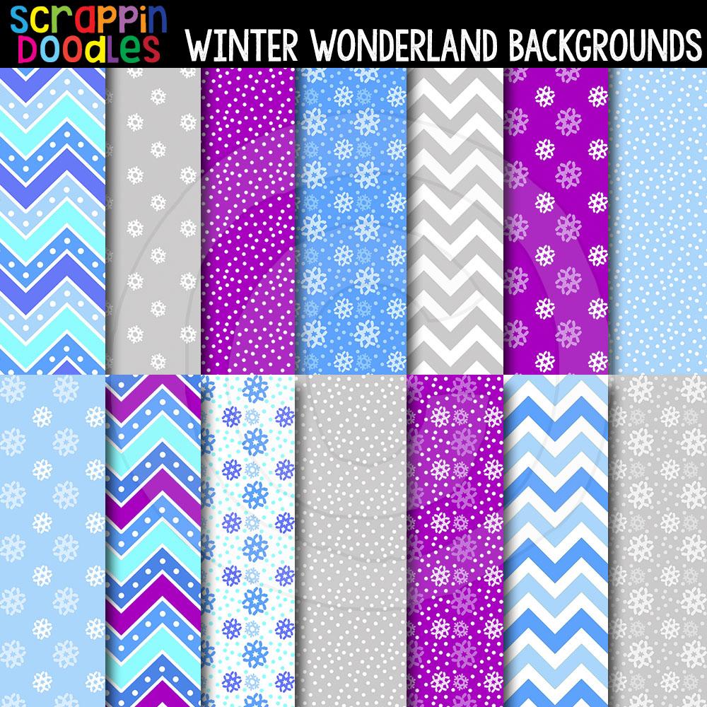 Winter Wonderland 12" x 12" Backgrounds