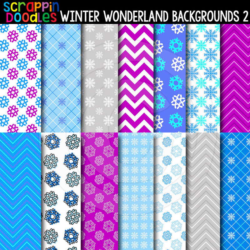 Winter Wonderland 2 - 12" x 12" Backgrounds