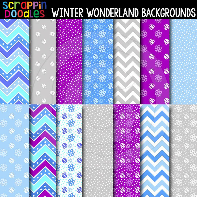 Winter Wonderland 12" x 12" Backgrounds