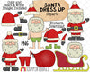 Santa Claus Dress Up ClipArt - Create a Santa Clip Art - Paper Doll - Santa's Sleigh - Instant Download - Hand Drawn PNG