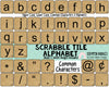 Scrabble Tile ClipArt - Wooden Tile Alphabet ClipArt - PNG Printable Alphabet Tiles