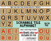 Scrabble Tile ClipArt - Wooden Tile Alphabet ClipArt - PNG Printable Alphabet Tiles