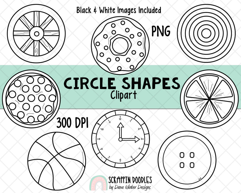 2D Shapes Clipart Bundle - Shapes Clip Art - Real Life Shapes ClipArt - Geometric Shapes - 3D Shape Clipart - Math ClipArt - Shape Graphics - 2D Shapes