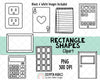 Shapes Clip Art - Real Life Rectangle Shapes ClipArt - Geometric Shapes - 3D Shape Clipart - Math ClipArt - Shape Graphics - 2D Shapes