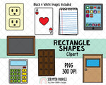 Shapes Clip Art - Real Life Rectangle Shapes ClipArt - Geometric Shapes - 3D Shape Clipart - Math ClipArt - Shape Graphics - 2D Shapes